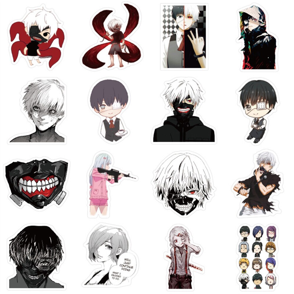 10/30/50/PCS Tokyo Ghoul Japanese Anime Graffiti Luggage Mobile Phone Children&#39;s Toy Laptop DiY Scrapbook Sticker Wholesale