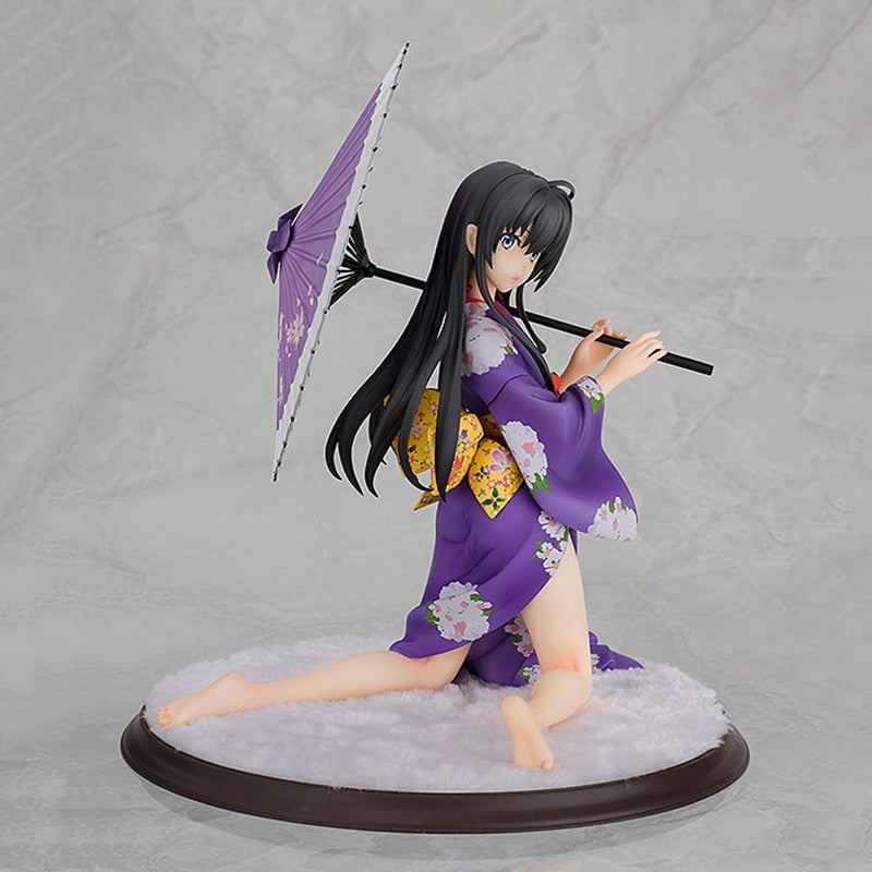 My Teen Romantic Comedy SNAFU 2 Model Toy Yukino Yukinoshita Kimono Japanese Umbrella Kneeling Position Scene Base PVC Model Toy