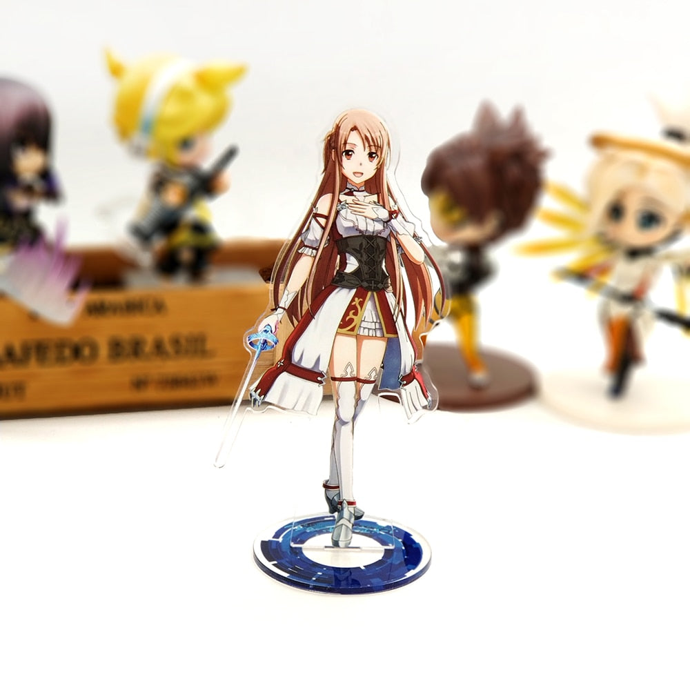 Sword Art Online SAO Kirito Kazuto Asuna  acrylic standee figurines desk decoration cake topper anime