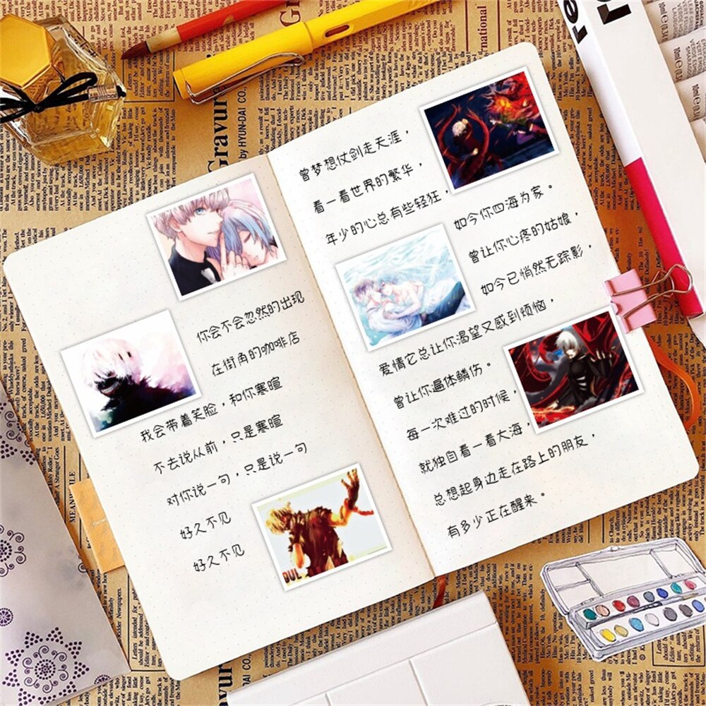 50PCS Anime Tokyo Ghoul Exquisite Manga Stickers Car Motorcycle Travel Luggage Phone Guitar Laptop Kids Toys Stickers Wholesale