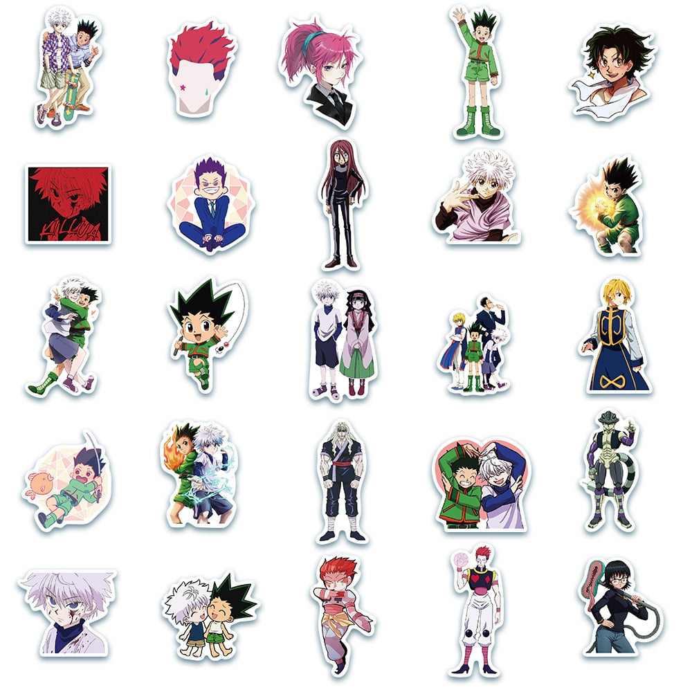 10/30/50PCS Cartoon Anime Hunter X Hunter Graffiti Cute Character Diary Luggage Laptop Toys PVC Decorative Stickers Wholesale