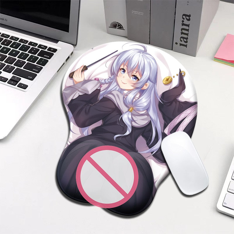 Anime Re:Rem Ram Kasugano Sora Creative 3d Silicone Mouse Pad Animation Sexy Breast Hand Mouse Pad Sexy Beauty Hip butt Mousepat