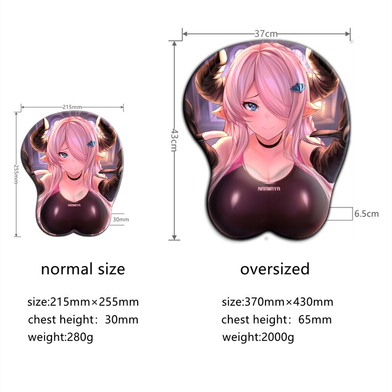 Granblue Fantasy Narumeia Swimsuit 3D Soft Silicone Big Breasts Mouse Pad Sexy Oppai Super Large Size Anime Gamer Boob Desk Mat