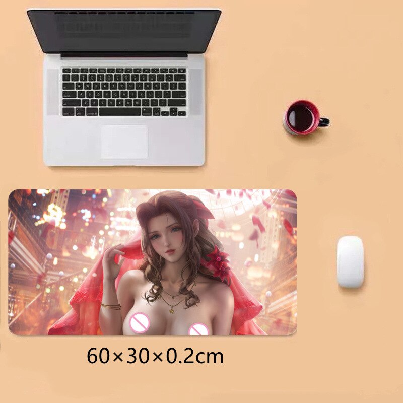 New Creative Gamer Final Fantasy VII 7 Anime Sexy Highly restored Tifa Aerith 3D Silicone Gel 2way Oppai Mouse Pad Wrist Rest