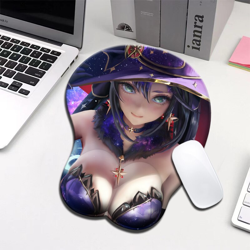 version anime 3d mouse pad wristbands Cartoon Creative sexy mouse pad Chest beauty mouse pad Free Shipping