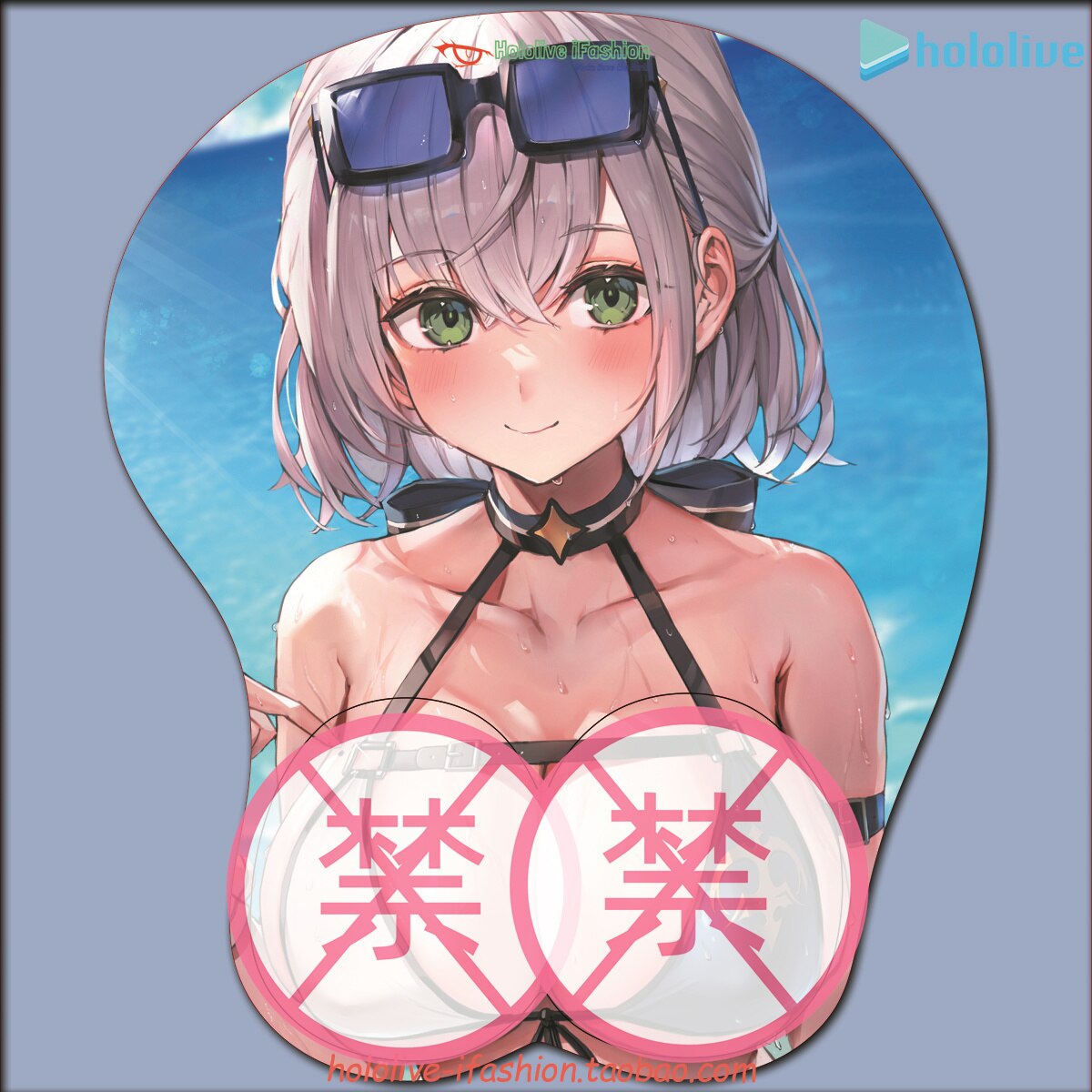 Shirogane Noel Sexy 3D Mousepad Vtuber hololive Hand Wrist Rest Mouse Pad Mousepad Silicone Breast Oppai Soft Mouse Mat Otaku