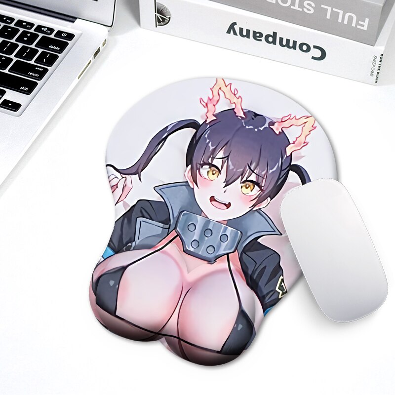 Creative Cartoon Anime 3D Chest Silicone Mouse Pad Wrist Rest Support