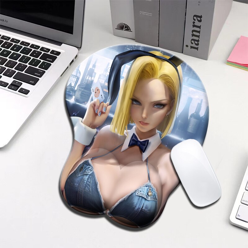 version anime 3d mouse pad wristbands Cartoon Creative sexy mouse pad Chest beauty mouse pad Free Shipping