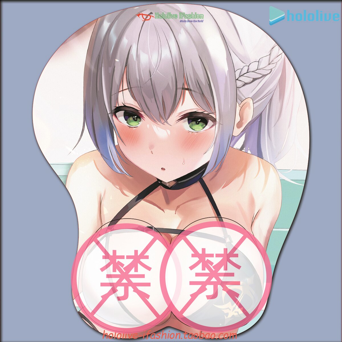 Shirogane Noel Sexy 3D Mousepad Vtuber hololive Hand Wrist Rest Mouse Pad Mousepad Silicone Breast Oppai Soft Mouse Mat Otaku