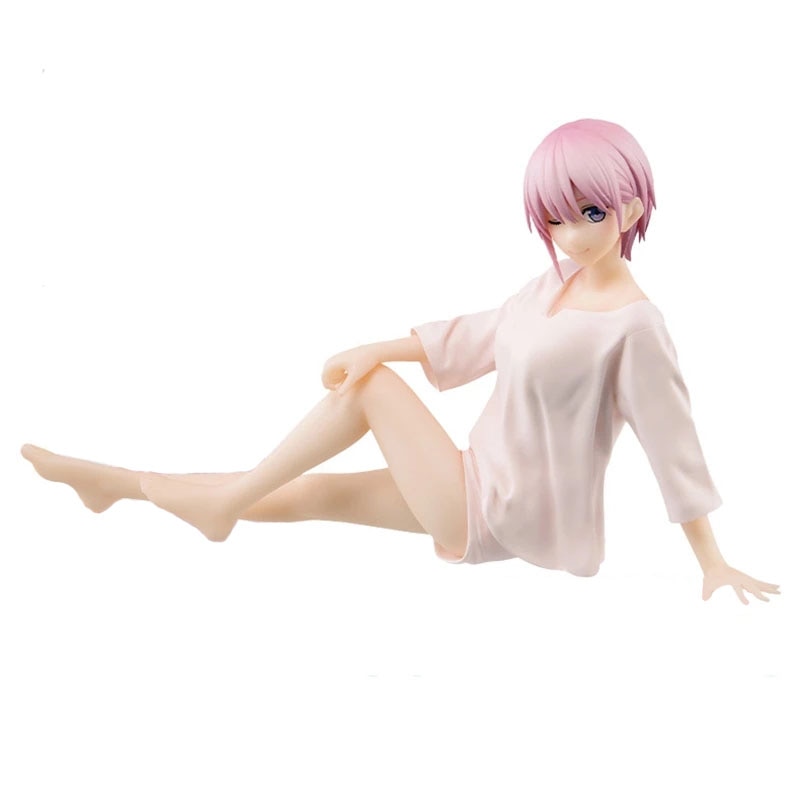 Hot Anime The Quintessential Quintuplets Figure Nakano Miku Figure Purple Pajamas Sexy Model Toy Long Hair Ornament Gift