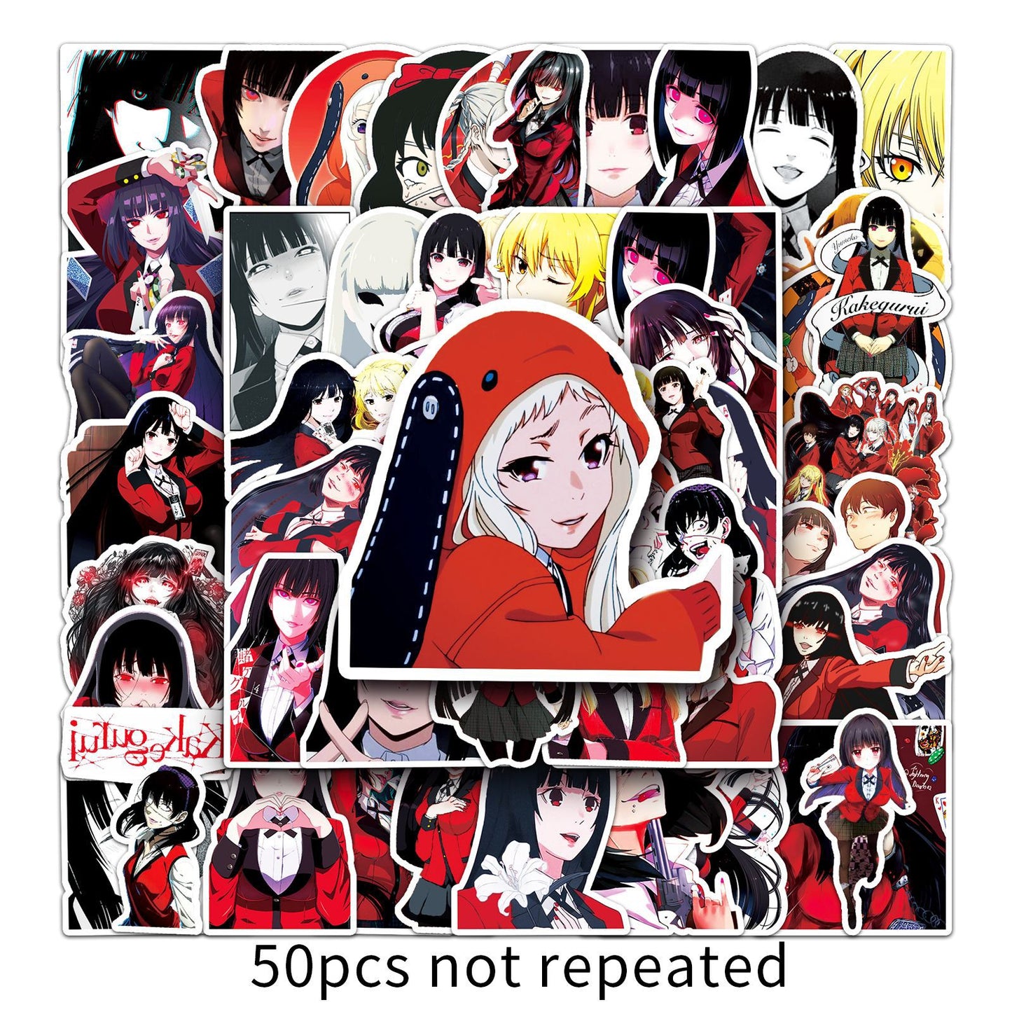 10/30/50PCS Anime KAKEGURUI Jabami Yumeko Stickers Cartoon  Classic Toy Decoration Phone Skateboard Guitar Car DIY Funny Decals