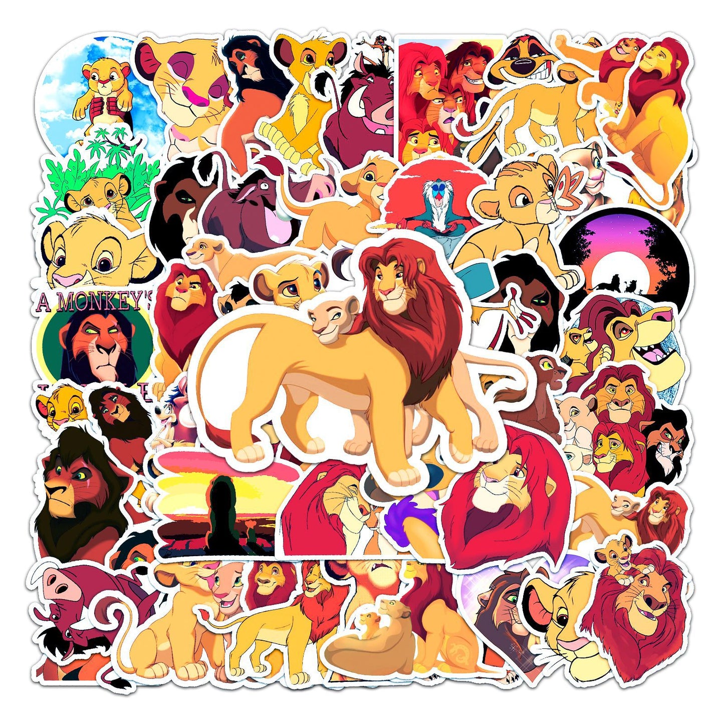 10/30/50pcs Anime Disney Cartoon The Lion King Graffiti Stickers Decals Kids Toy Diary Suitcase Scrapbook Phone Laptop Sticker