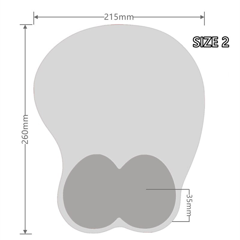 Genshin Impact KUJOU SARA Boobs Kawaii Anime Sexy Mouse Pad with Wrist 3D Big Oppai Silicone Gel Desk Mat Mousepad