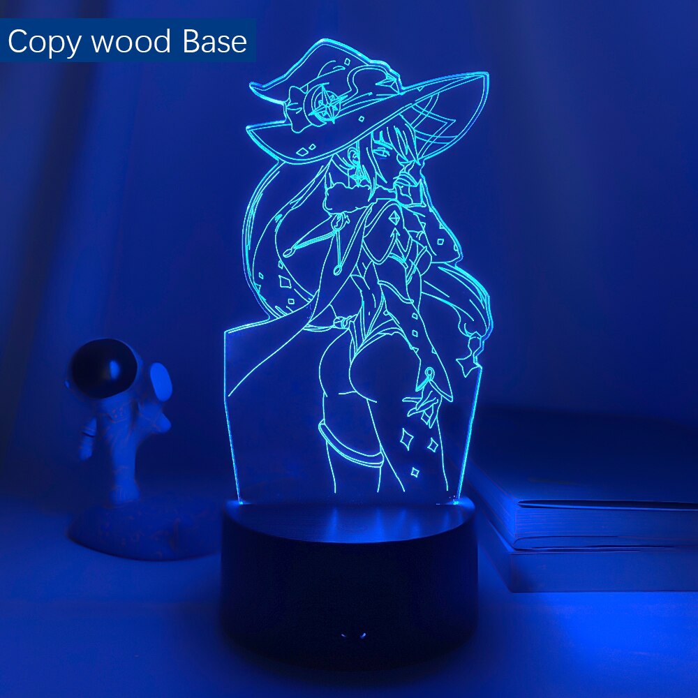 Genshin Impact Mona Megistus 3d Lamp for Child Bedroom Decoration Kids Birthday Gift Room Decor Genshin Impact Led Light Bedside