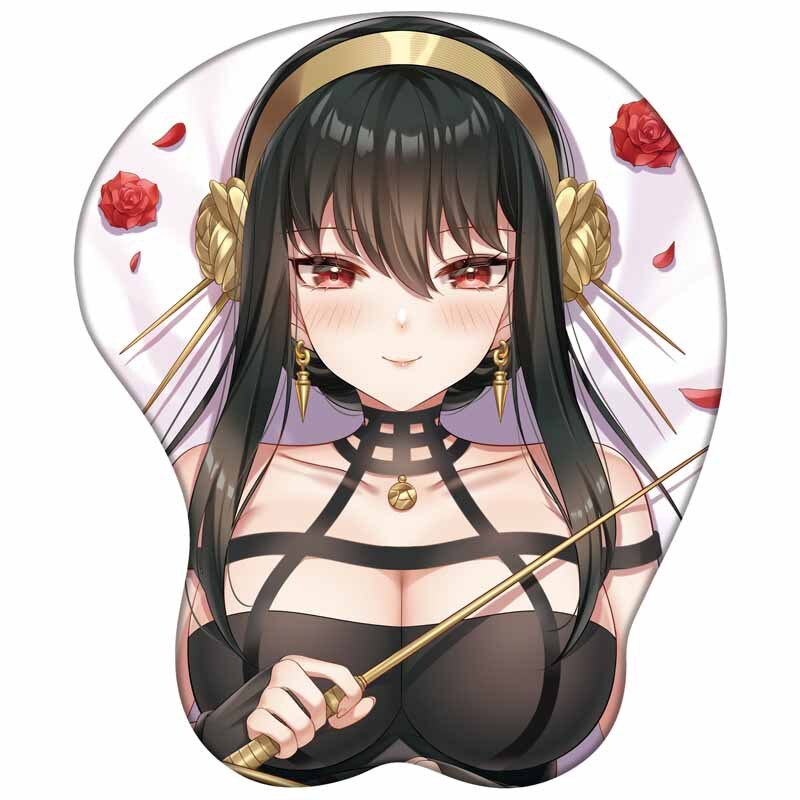 Sexy 3D Stereo Mouse Pad with Wrist Anime SPY X Family Azur Lane Sakurajima Mai Silicone Soft Mouse Mat Computer Gaming Pads