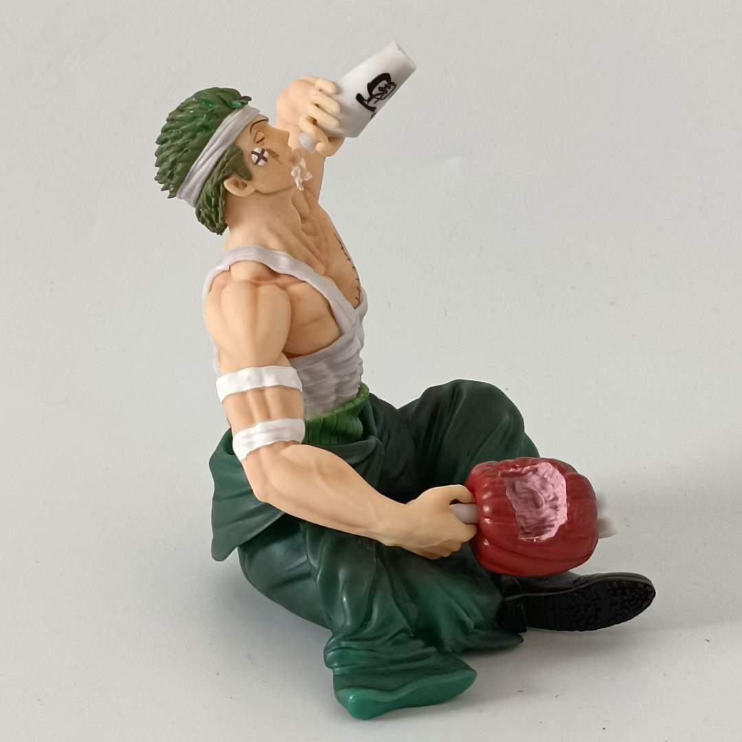 15cm Anime One Piece Figure GK Injured Drinking Roronoa Zoro Action Figures PVC Zoro Roronoa Collection Model Toys Doll Gifts