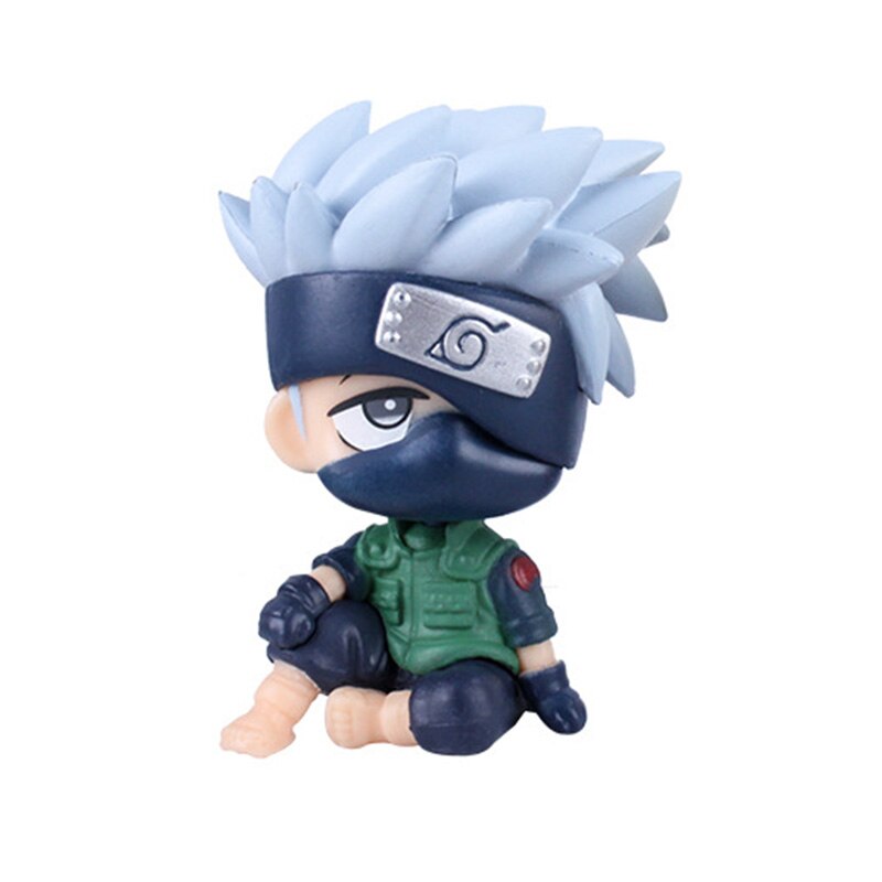 Anime Naruto Figure Uzumaki Naruto Kakashi Uchiha Sasuke Itachi Obito Madara Cute Toys Q Figurals Car Decoration Model Dolls