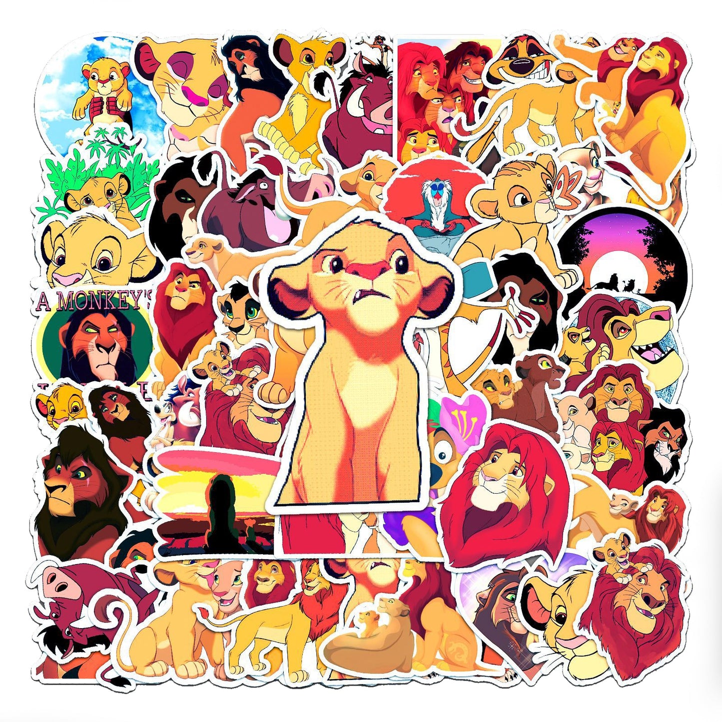 10/30/50pcs Anime Disney Cartoon The Lion King Graffiti Stickers Decals Kids Toy Diary Suitcase Scrapbook Phone Laptop Sticker