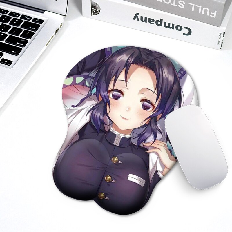 2022 new Japanese animation silicone 3d mouse pad Leica fabric wrist strap cartoon creative sexy mouse pad chest mouse pad