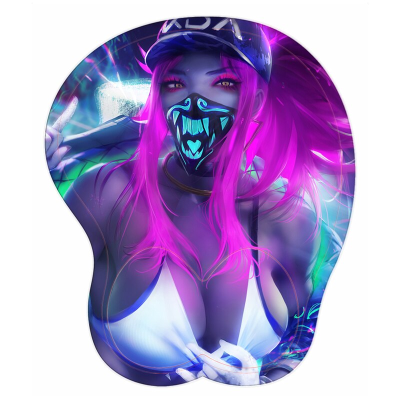 Stormpike 3D Gaming Mouse Pad league of legends LOL Akali AHLI Sexy Oppai Silicone Gel Anime manga Big Oppai Mouse Pad cute mat