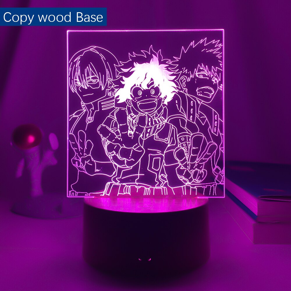 Anime Led Light My Hero Academia Deku Bakugo Shoto Todoroki for room Decor Home Lighting Birthday Gift 3d Led Lamp Manga MHA