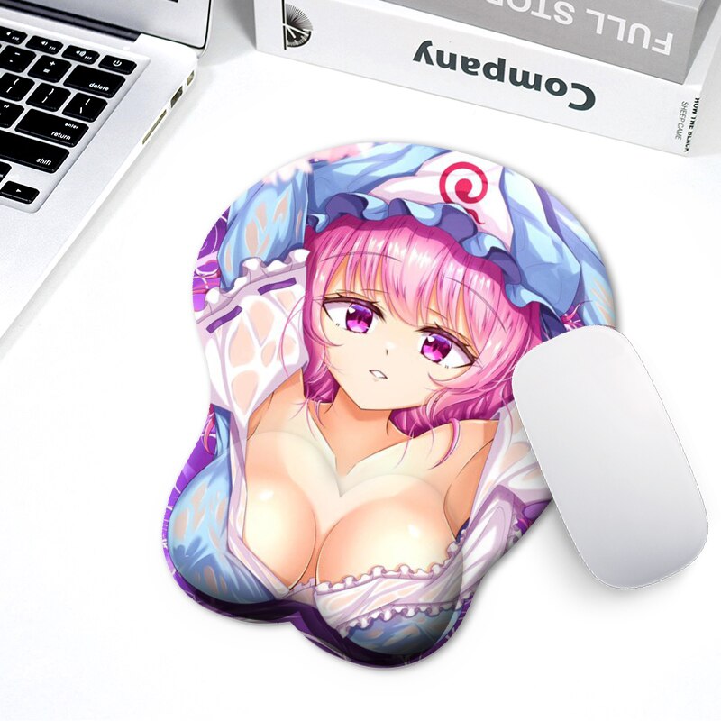 3D wrist rest mouse pad Cartoon Fujiwara Chika Game Silicone Sexy Japanese anime girl mouse pad for computer laptop