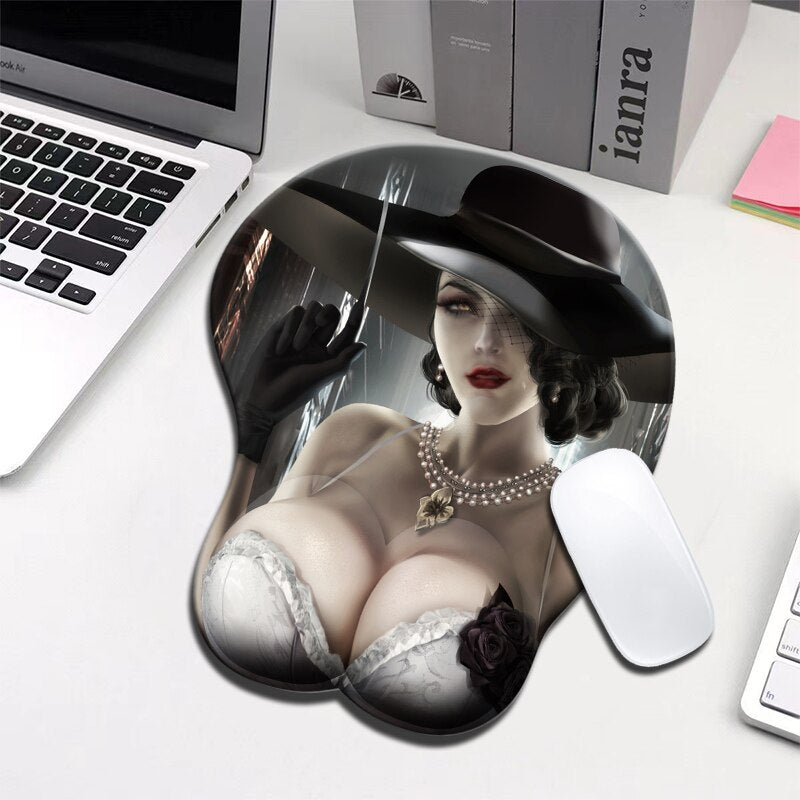 version anime 3d mouse pad wristbands Cartoon Creative sexy mouse pad Chest beauty mouse pad Free Shipping