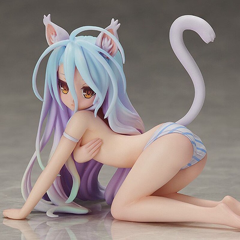 5CM Anime Figure No Game No Life Shiro Cat Bunny Ver. Sexy  FREEing No Game No Life Shiro Action Figure Collectible Model Toy