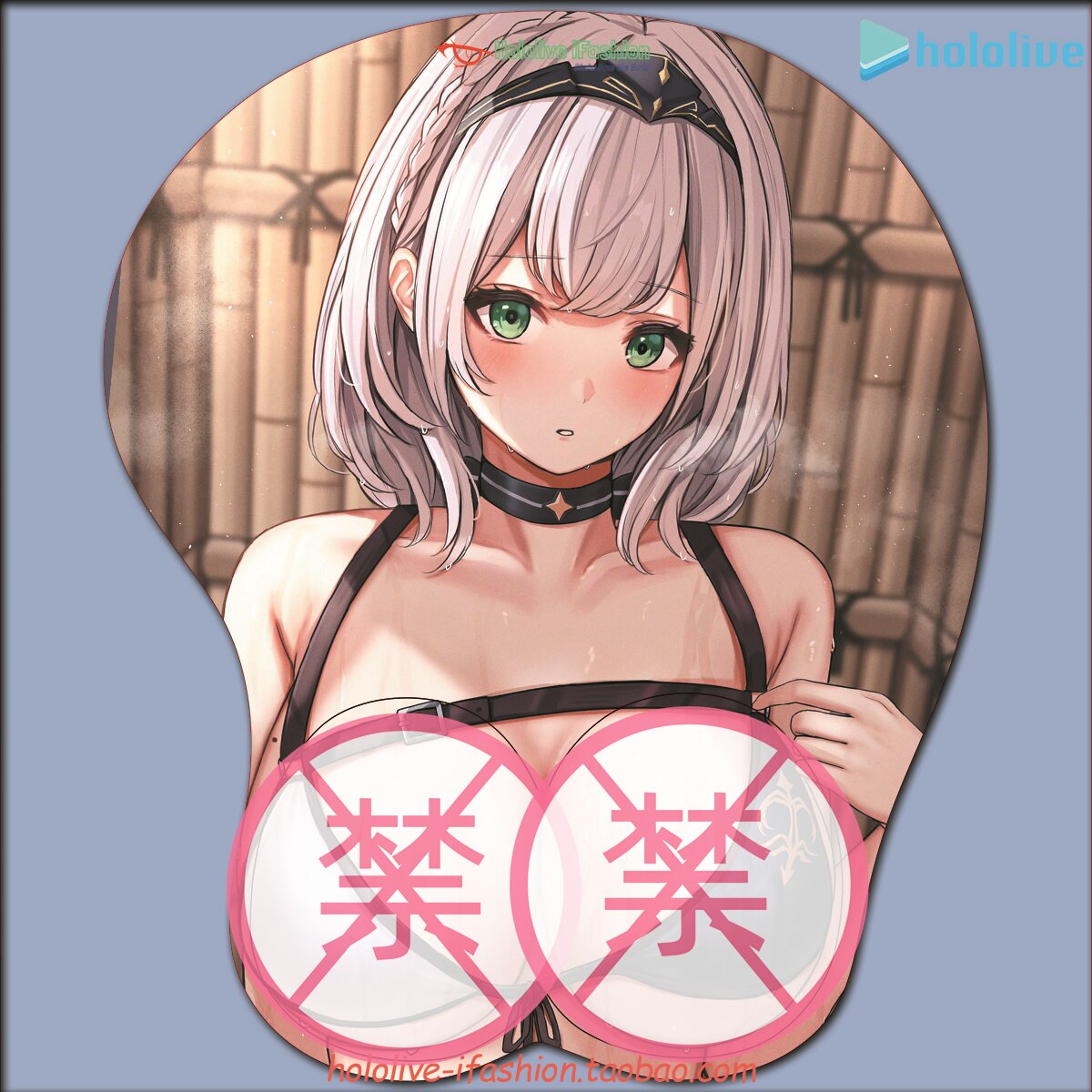 Shirogane Noel Sexy 3D Mousepad Vtuber hololive Hand Wrist Rest Mouse Pad Mousepad Silicone Breast Oppai Soft Mouse Mat Otaku