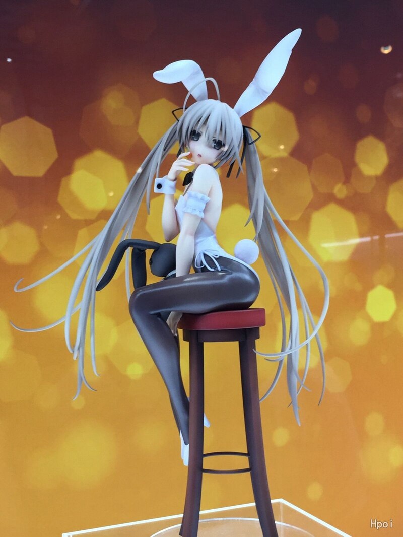 Anime Role Kasugano Sora Figure Rabbit Girl Black Silk Sexy Model Toy Gift 17CM Action Figure Doll Pressing Instant Noodles