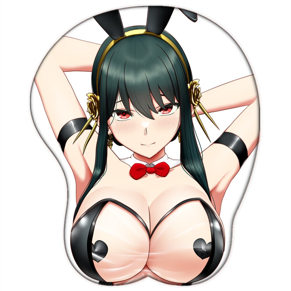 NEW Anime SPY×FAMILY Yor Forger Briar 3D Mouse Pad Soft Silicone Big Breast Mousepad with Wrist Rest 2way Fabric Cute Desk Pad