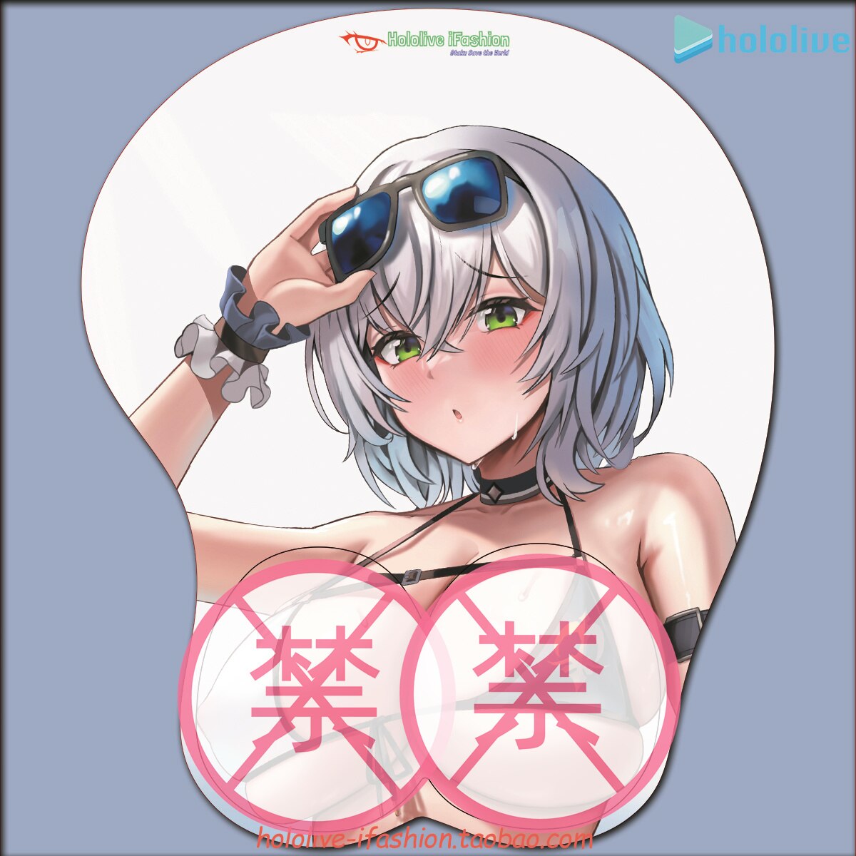 Shirogane Noel Sexy 3D Mousepad Vtuber hololive Hand Wrist Rest Mouse Pad Mousepad Silicone Breast Oppai Soft Mouse Mat Otaku