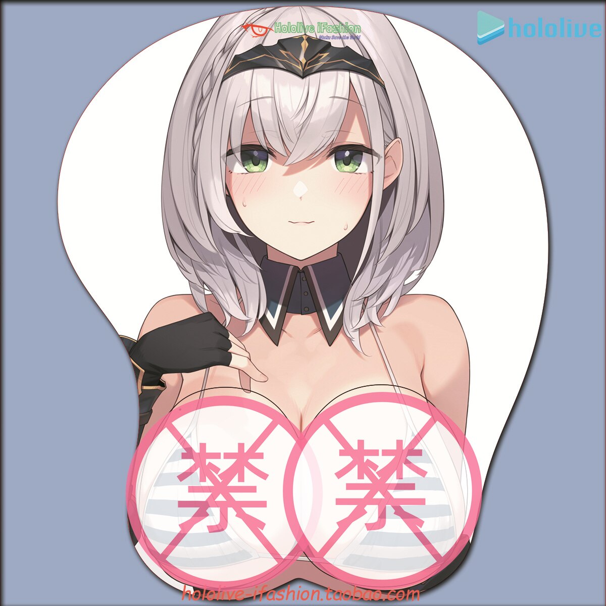 Shirogane Noel Sexy 3D Mousepad Vtuber hololive Hand Wrist Rest Mouse Pad Mousepad Silicone Breast Oppai Soft Mouse Mat Otaku