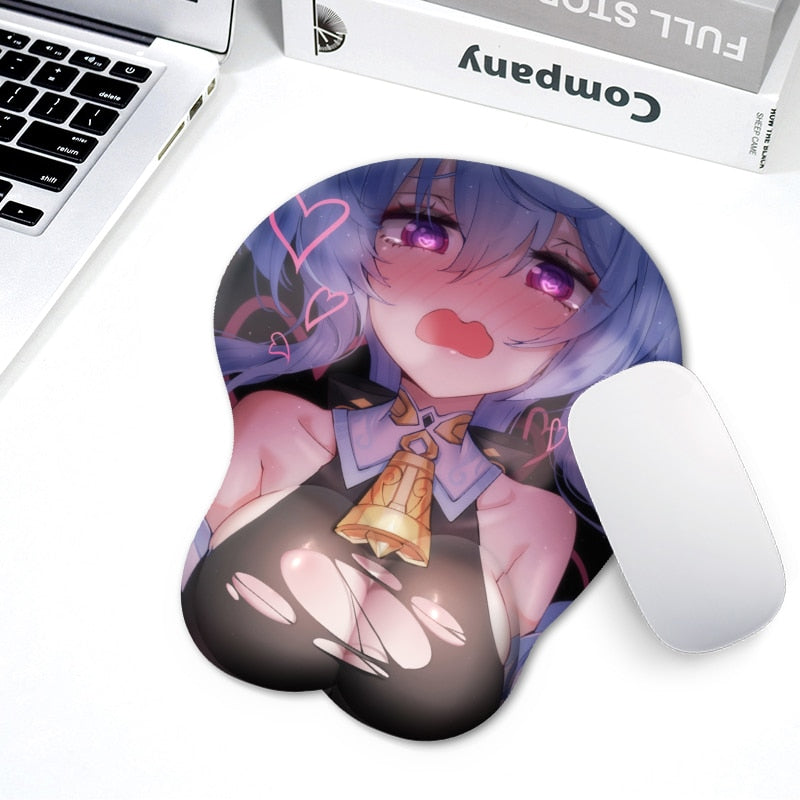 3D sexy mouse pad with wrist strap laptop pad antiskid gel wrist strap mouse pad