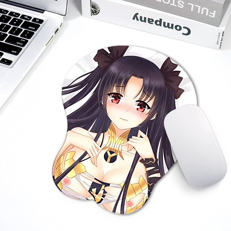 New Japanese anime silicone 3d mouse pad Leica fabric wrist strap cartoon creative sexy mouse pad chest mouse pad