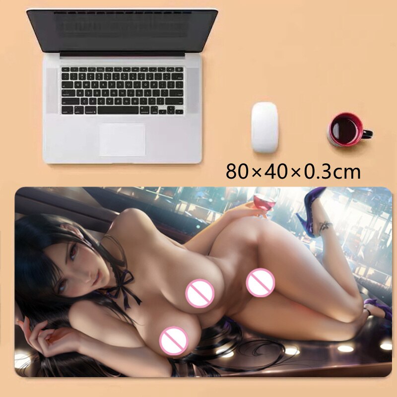 New Creative Gamer Final Fantasy VII 7 Anime Sexy Highly restored Tifa Aerith 3D Silicone Gel 2way Oppai Mouse Pad Wrist Rest