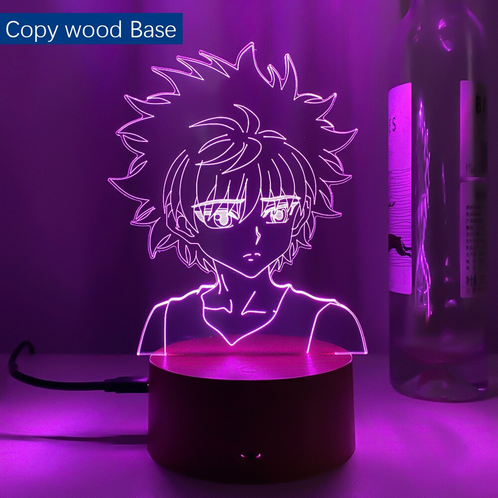 3d Led Lamp Anime Hunter X Hunter Killua for Bedroom Decor Nightlight Birthday Gift Acrylic Led Night Light Hxh Killua Cute