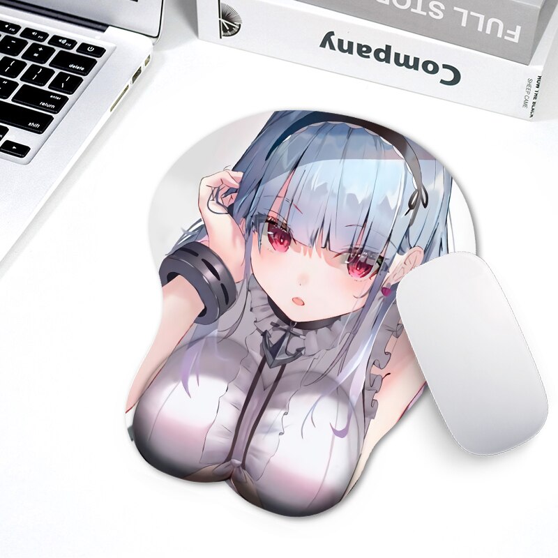 New version beauty animation 3d mouse pad wrist strap cartoon creative sexy mouse pad chest mouse pad package