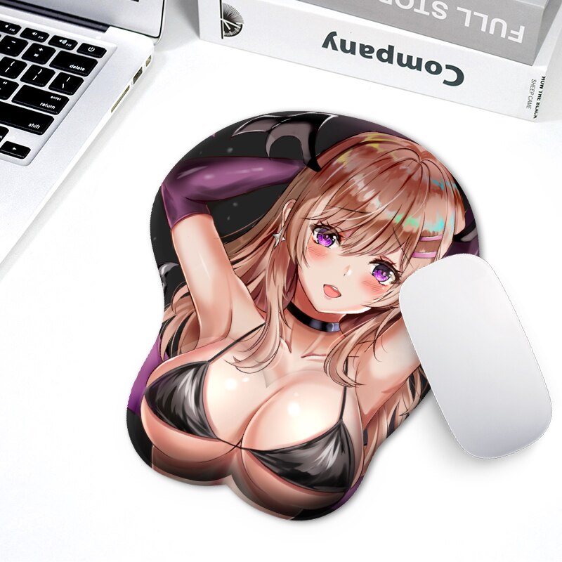 2022 Japanese animation 3D mouse pad Wrist strap Cartoon cute mouse pad Big chest mouse pad