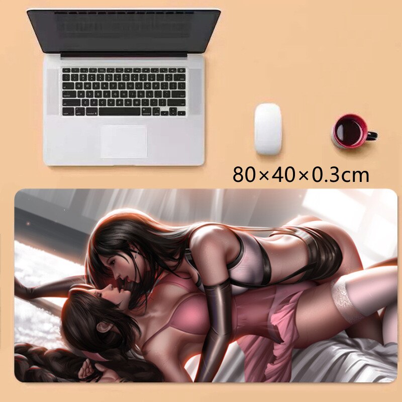 New Creative Gamer Final Fantasy VII 7 Anime Sexy Highly restored Tifa Aerith 3D Silicone Gel 2way Oppai Mouse Pad Wrist Rest