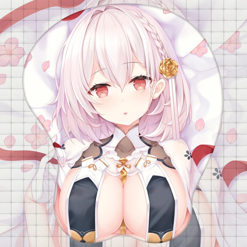 Sexy 3D Stereo Mouse Pad with Wrist Anime SPY X Family Azur Lane Sakurajima Mai Silicone Soft Mouse Mat Computer Gaming Pads