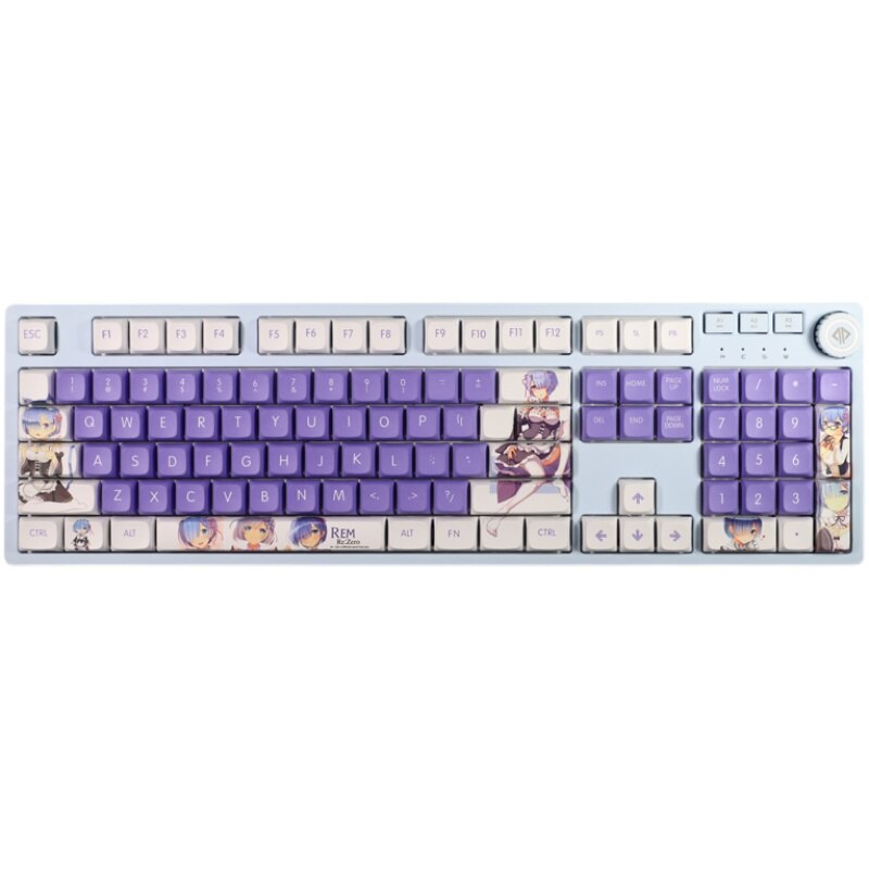 108 Keys PBT Dye Subbed Keycaps Cartoon Anime Gaming Key Caps XDA Profile Keycap For Re:Life in a different world from zero