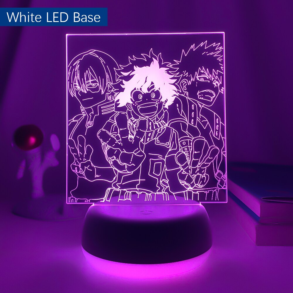 Anime Led Light My Hero Academia Deku Bakugo Shoto Todoroki for room Decor Home Lighting Birthday Gift 3d Led Lamp Manga MHA