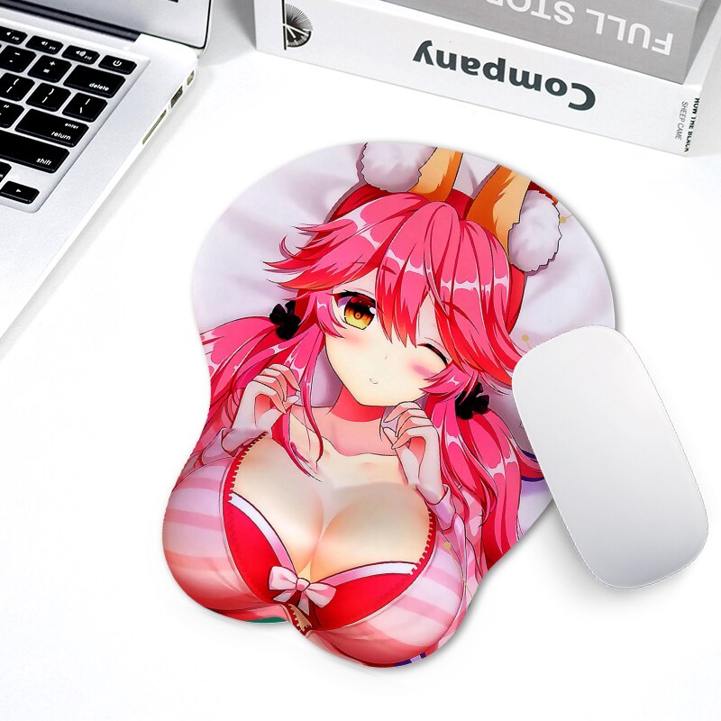 3D silicone mouse pad Sexy animation chest beauty Hip game player mouse pad