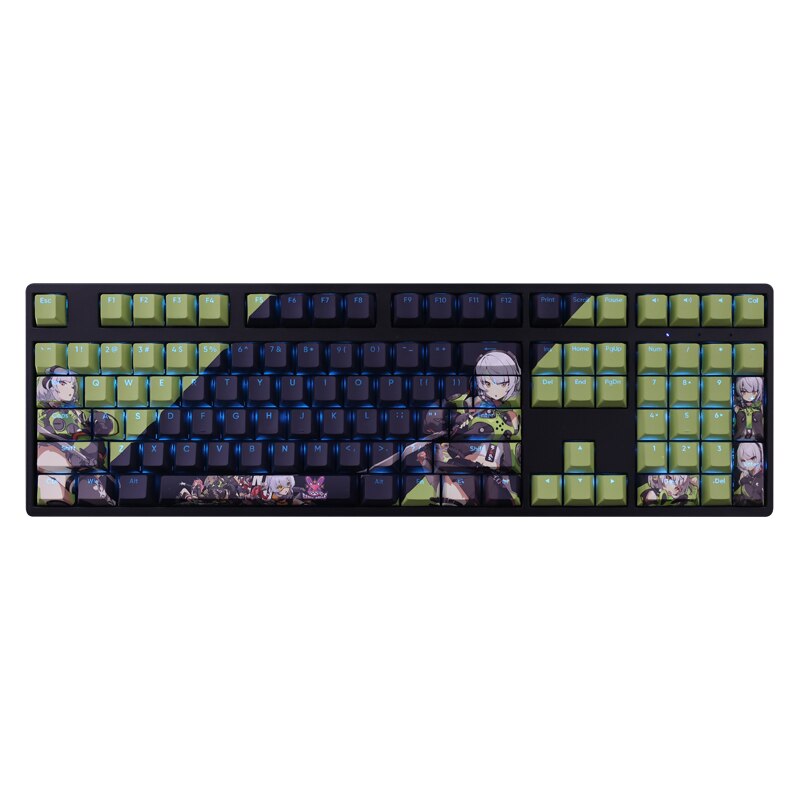 108 Keys PBT Dye Subbed Keycaps Cartoon Anime Gaming Key Caps Cherry Profile Backlit Keycap For Zenless Zone Zero Anby Demara