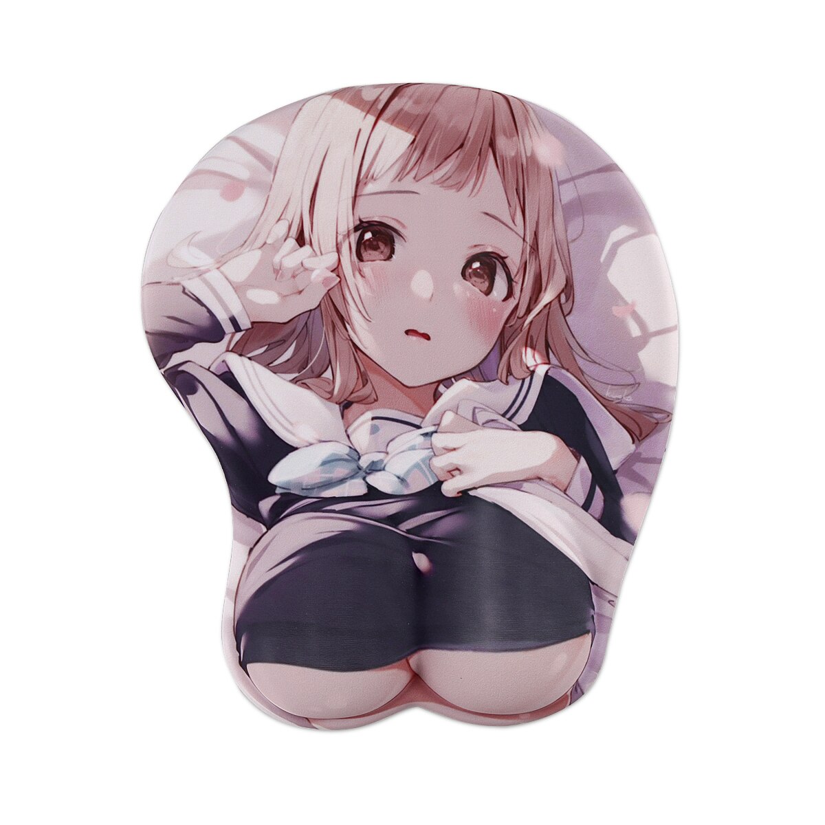 New Creative Cartoon Anime 3D Sexy Chest Silicone Mouse Pad Wrist Rest Support