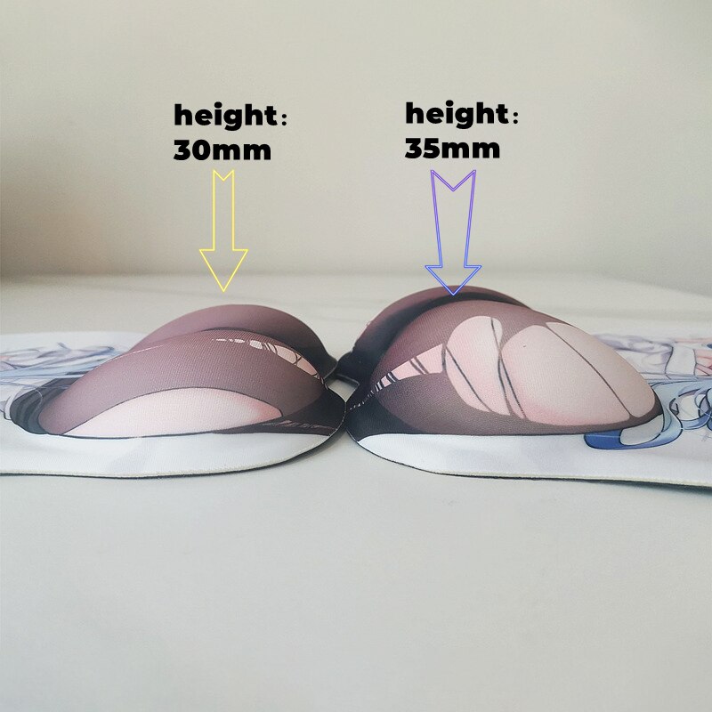 League of Legends KDA Ahri 3D Mouse Pad Sexy Big Breast Gaming Anime Cute Manga Pad with Wrist Oppai Silicone Gel Boob Mat