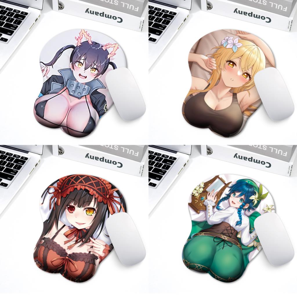 3D sexy realistic highlight sexy mouse pad Big breasts anime girl pad Support arm mouse pad Sexy mouse pad