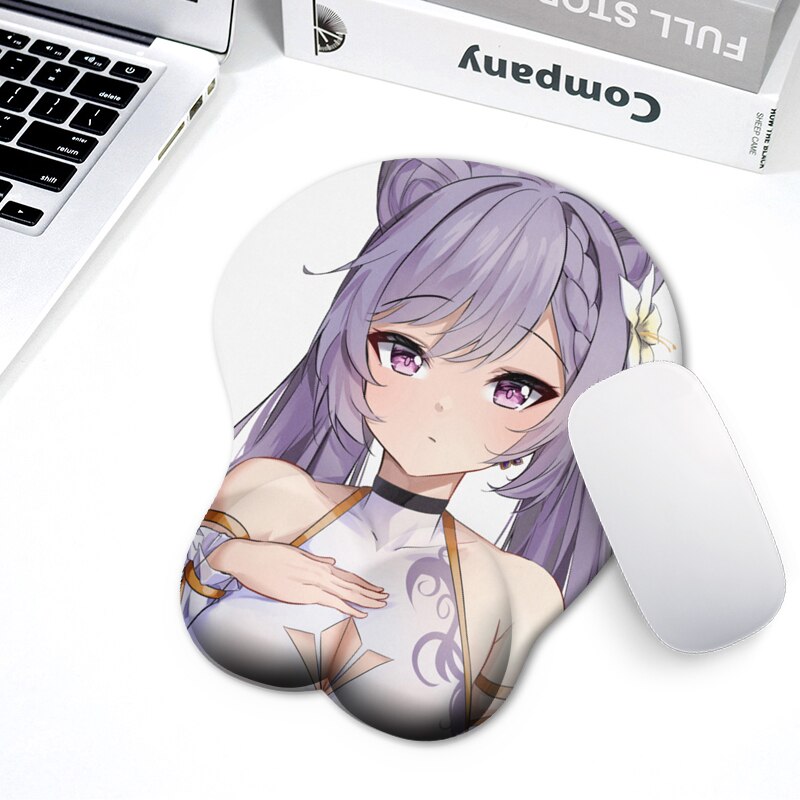 2022 new Japanese animation silicone 3d mouse pad Leica fabric wrist strap cartoon creative sexy mouse pad chest mouse pad