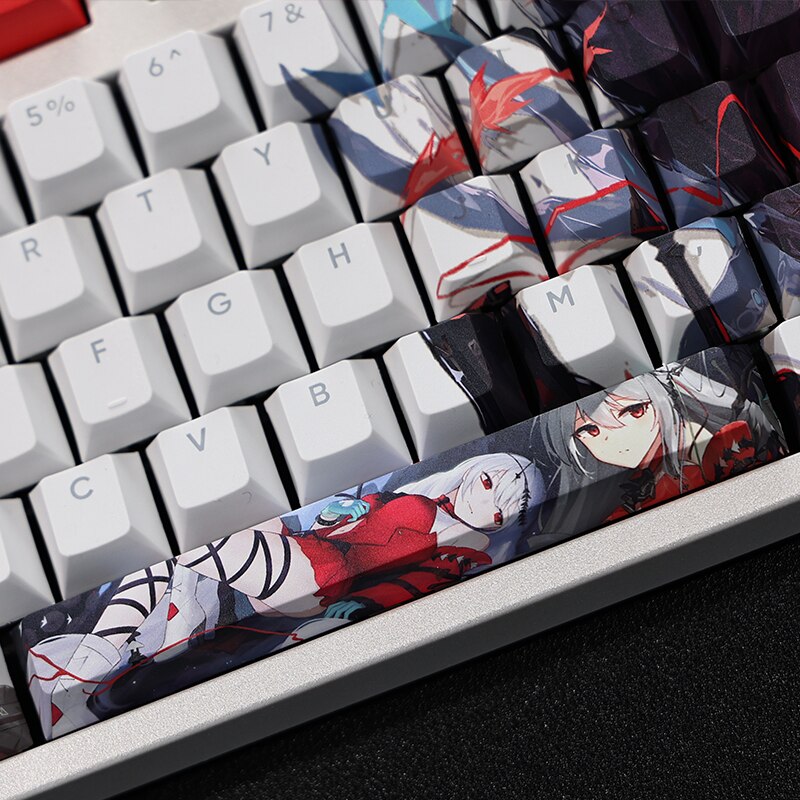 108 Keys/set Arknights Skadi Keycap PBT Dye Subbed Backlit Keycaps Cartoon Anime Gaming Key Caps For ANSI 61 87 104 108 Layout